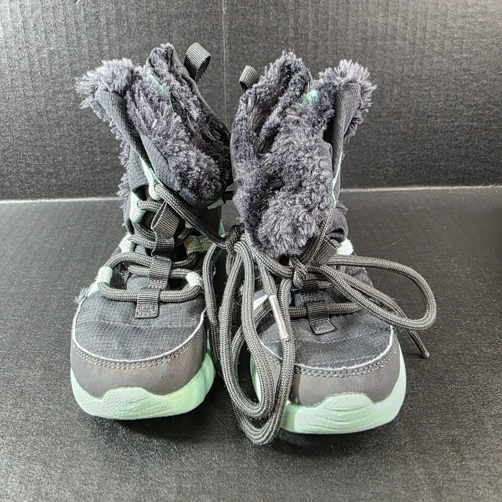 Nike Roshe One Hi Flash GS Black Green Glow 859416-002 Kids Size 9C Boots